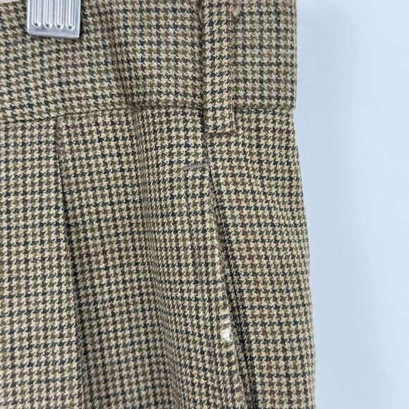 Paul Frederick Men’s 35x30 Brown Pleated Dress Pants Cuffed 100% Wool - Picture 8 of 16